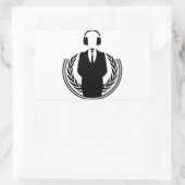 Sticker Rectangulaire DJ anonyme (Sac)