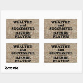 Sticker rectangulaire Djembe riche et réussi (Feuille)