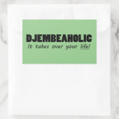 Sticker rectangulaire Djembeaholic Life (Sac)
