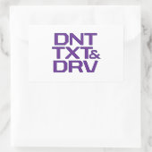 Sticker Rectangulaire DNT TXT et DRV (Sac)