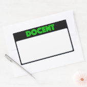 Sticker Rectangulaire Docent nommé d'étiquette (Enveloppe)