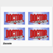 STICKER RECTANGULAIRE DOCTEUR ACUPUNCTURE DE LOGO (Feuille)