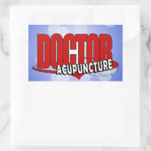 STICKER RECTANGULAIRE DOCTEUR ACUPUNCTURE DE LOGO (Sac)