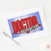 STICKER RECTANGULAIRE DOCTEUR ACUPUNCTURE DE LOGO (Enveloppe)