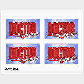 Sticker Rectangulaire DOCTEUR Traumatologist de LOGO (Feuille)