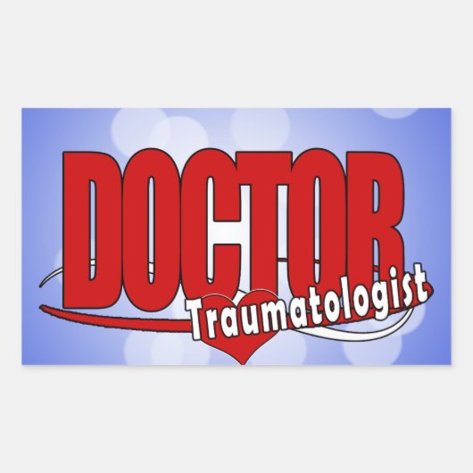 Sticker Rectangulaire DOCTEUR Traumatologist de LOGO (Devant)