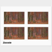 Sticker Rectangulaire Doe a Deer in Lake Arrowhead (Feuille)