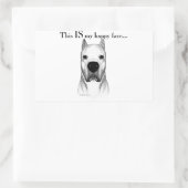 Sticker Rectangulaire Dogo Argentino Joyeux Visage (Sac)