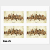 Sticker Rectangulaire Doha Qatar Cityscape (Feuille)