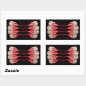 Sticker Rectangulaire Doigt de vampire V.2 (Feuille)