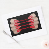 Sticker Rectangulaire Doigt de vampire V.2 (Enveloppe)