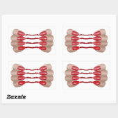 Sticker Rectangulaire Doigts de vampire V.2 (Feuille)