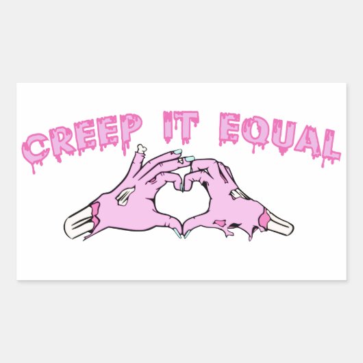 Sticker Rectangulaire Dollar Is My Sign – Hot Pink Hustle Design (Devant)