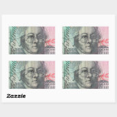 Sticker Rectangulaire dollars australiens (Feuille)