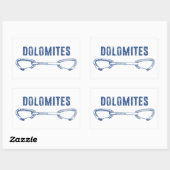 Sticker Rectangulaire Dolomites Escalade Quickdraw (Feuille)
