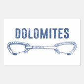 Sticker Rectangulaire Dolomites Escalade Quickdraw (Devant)