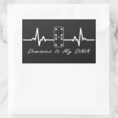 Sticker Rectangulaire Dominoes Est Mon ADN Jeux Domino Player (Sac)