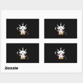 Sticker Rectangulaire Don de chèvre Baphomet Halloween (Feuille)