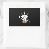 Sticker Rectangulaire Don de chèvre Baphomet Halloween (Sac)