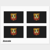 Sticker Rectangulaire Don de chèvre de basket-ball (Feuille)
