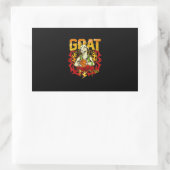 Sticker Rectangulaire Don de chèvre de basket-ball (Sac)