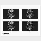 Sticker Rectangulaire Don de chien | J'aime mon rottweiler (Feuille)