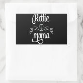 Sticker Rectangulaire Don de chien | J'aime mon rottweiler (Sac)