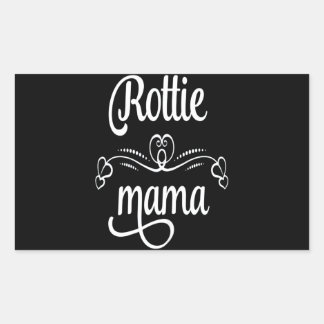 Sticker Rectangulaire Don de chien | J'aime mon rottweiler