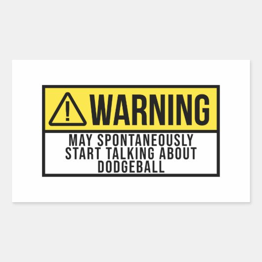 Sticker Rectangulaire Don Dodgeball - Amateur Dodgeball (Devant)