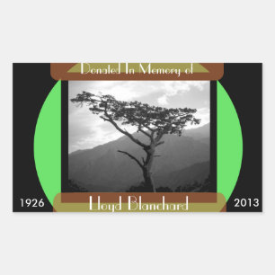 Sticker Rectangulaire Don en mémoire de - Rectangle