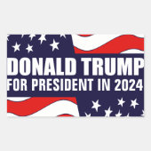Sticker Rectangulaire Donald Trump 2024 (Devant)
