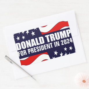 Sticker Rectangulaire Donald Trump 2024