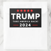 Sticker Rectangulaire Donald Trump 2024 et l'Amérique (Sac)