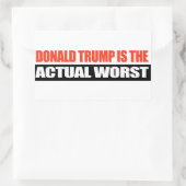 Sticker Rectangulaire Donald Trump est le pire -.png (Sac)