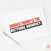 Sticker Rectangulaire Donald Trump est le pire -.png (Enveloppe)
