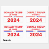 Sticker Rectangulaire Donald Trump JD Vance 2024 (Feuille)