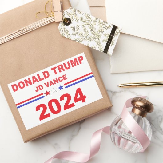 Sticker Rectangulaire Donald Trump JD Vance 2024 (Cadeaux)