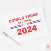Sticker Rectangulaire Donald Trump JD Vance 2024 (Enveloppe)