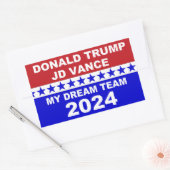 Sticker Rectangulaire Donald Trump JD Vance 2024 (Enveloppe)