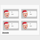 Sticker Rectangulaire DONALD TRUMP Noël (Feuille)
