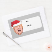 Sticker Rectangulaire DONALD TRUMP Noël (Enveloppe)