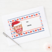 Sticker Rectangulaire DONALD TRUMP Noël en colère (Enveloppe)