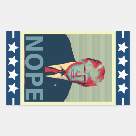 Sticker Rectangulaire Donald Trump, perdant pour les élections (Devant)