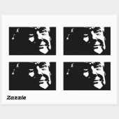 Sticker Rectangulaire Donald Trump Silhouette Trumphead (Feuille)