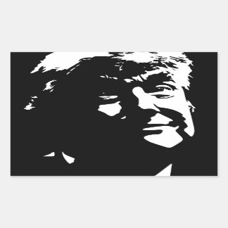 Sticker Rectangulaire Donald Trump Silhouette Trumphead