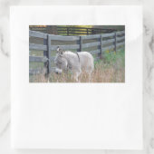 Sticker Rectangulaire Donkey dans un champ d'automne (Sac)