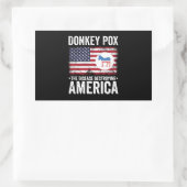 Sticker Rectangulaire Donkey Pox La Maladie Détruisant L'Amérique (Sac)