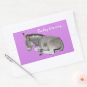 Sticker Rectangulaire Donkey rêver mignon poulain de bébé âne (Enveloppe)
