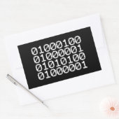 STICKER RECTANGULAIRE DONNÉES BINAIRES (Enveloppe)