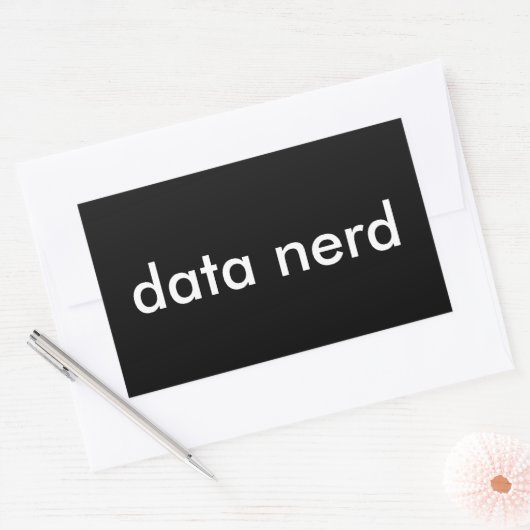 Sticker Rectangulaire Données Nerd (Enveloppe)